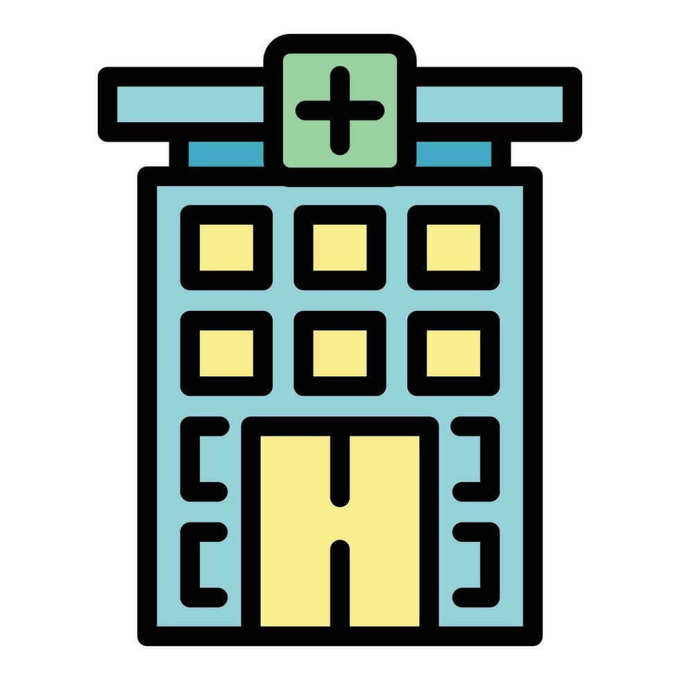 Hospital building icon vector flat