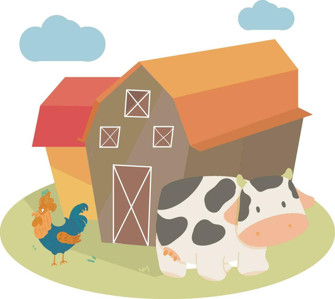 granja animales vector ilustración