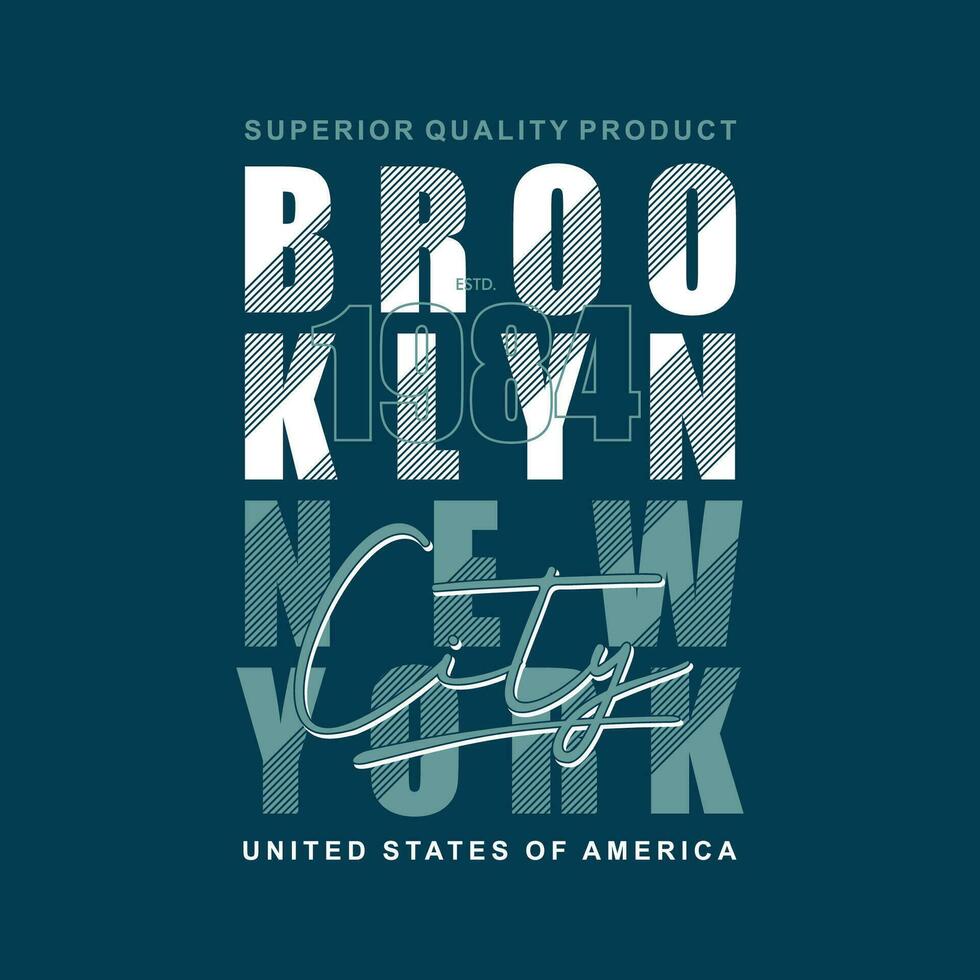 brooklyn text frame graphic, typography vector, t shirt design, illustration, good for casual style vector