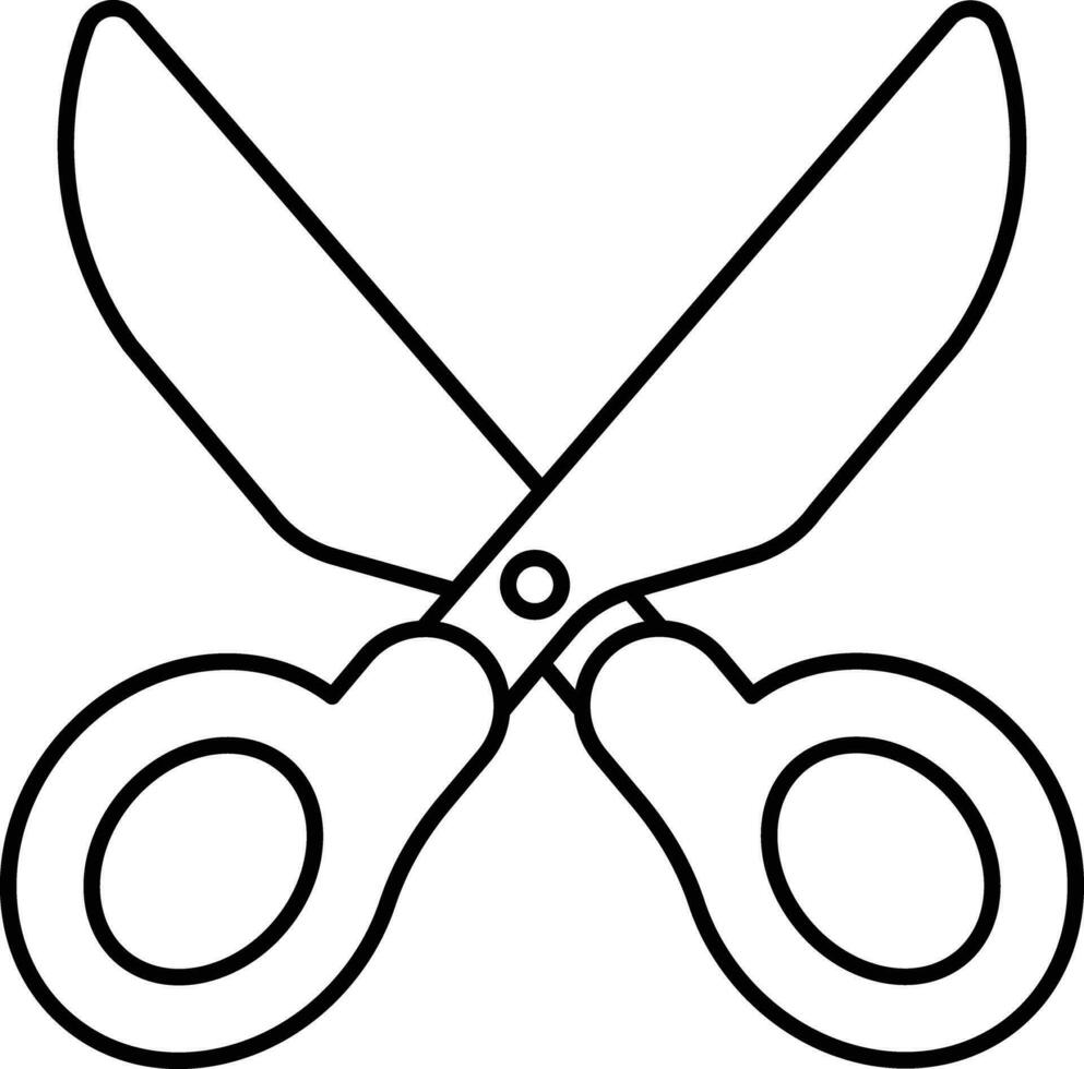 Scissors line icons design style vector