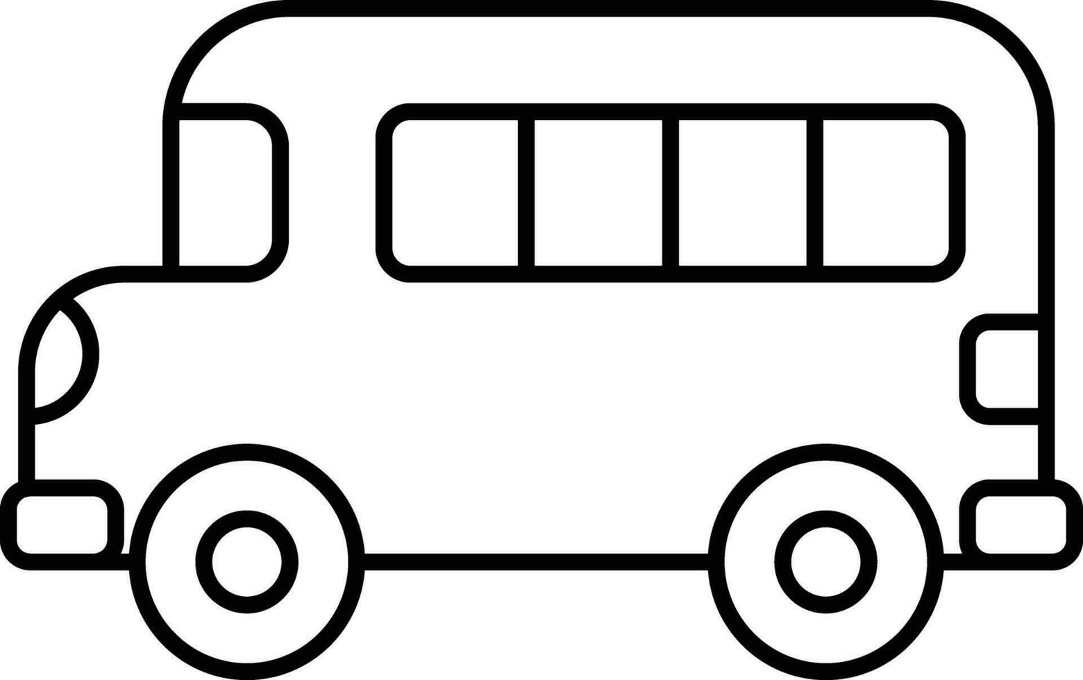 School Bus line icons design style vector