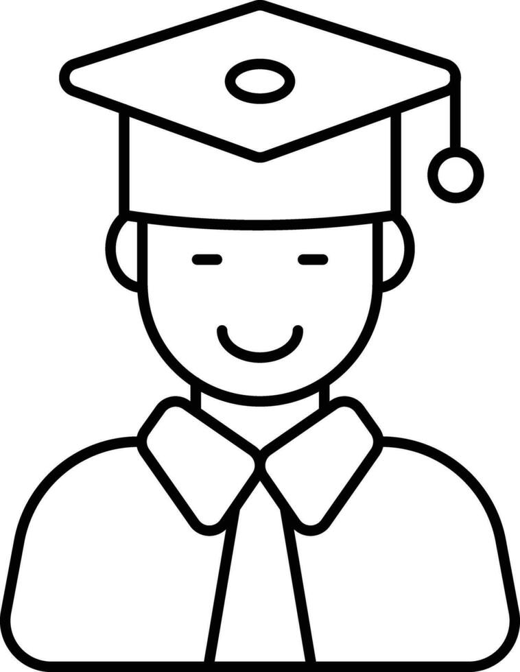 graduate student line icons design style vector