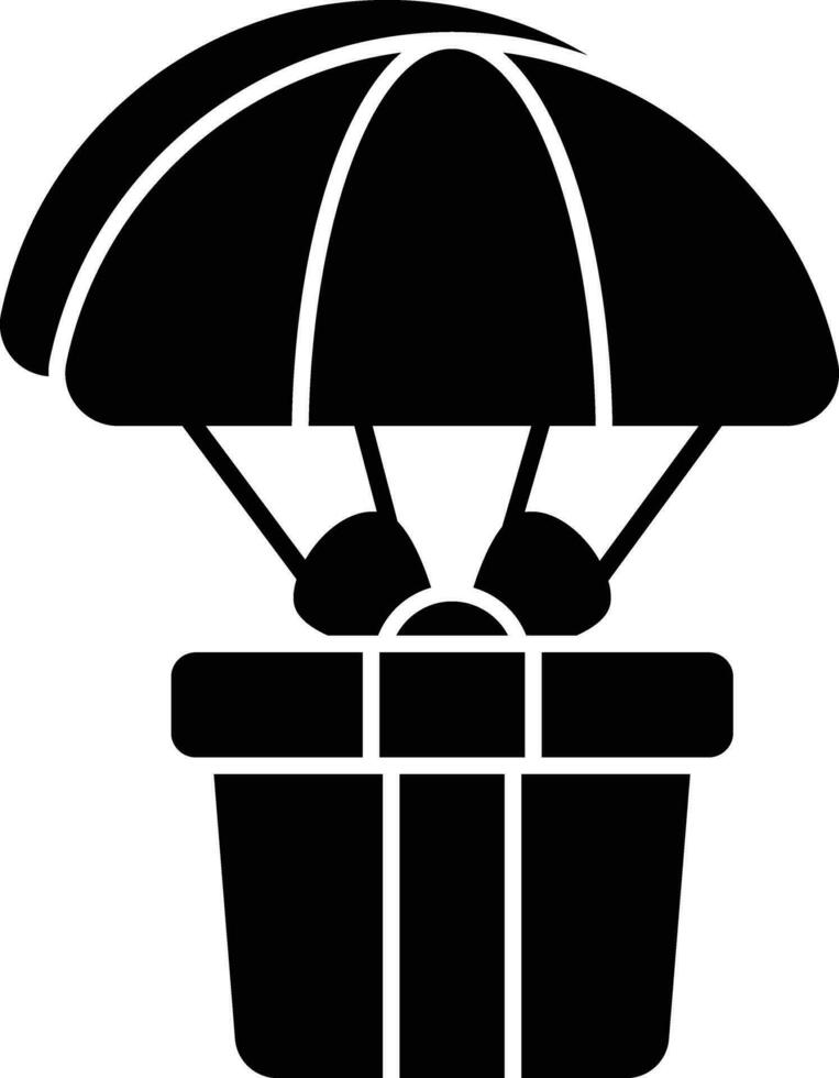 Gift Flying glyph icon design style vector