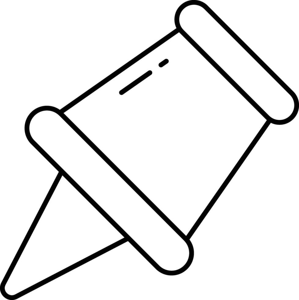 Paper Pin line icons design style vector