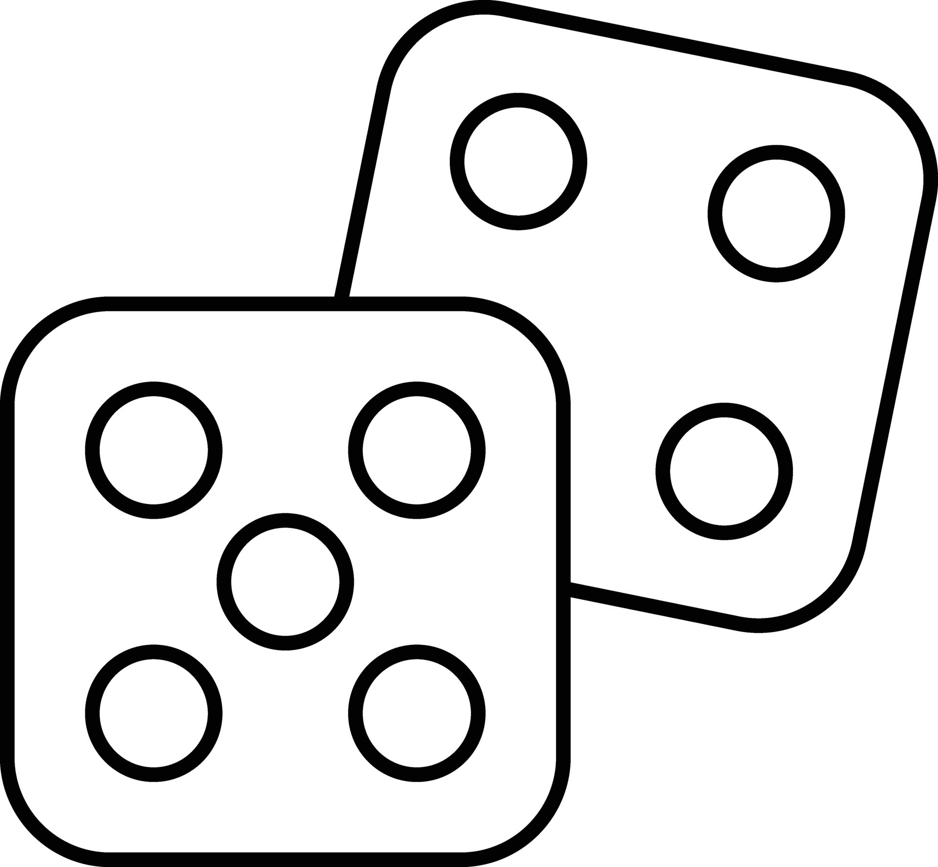 Dice line icons design style 27142772 Vector Art at Vecteezy