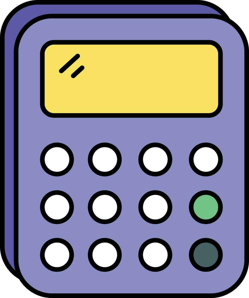 calculadora color contorno icono diseño estilo vector