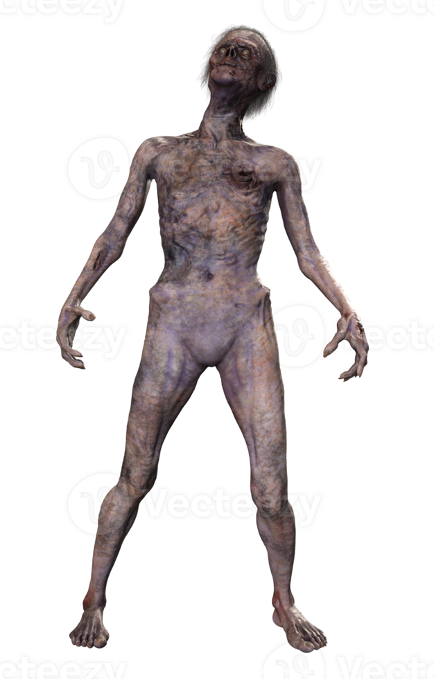 zombie Aan transparant achtergrond, 3d geven png