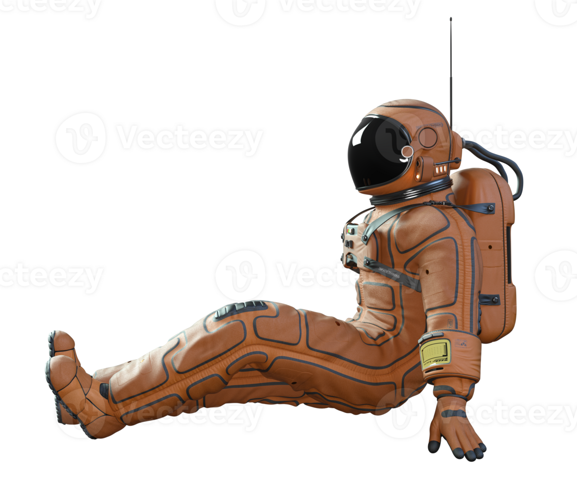 astronaute sur transparent arrière-plan, 3d rendre png