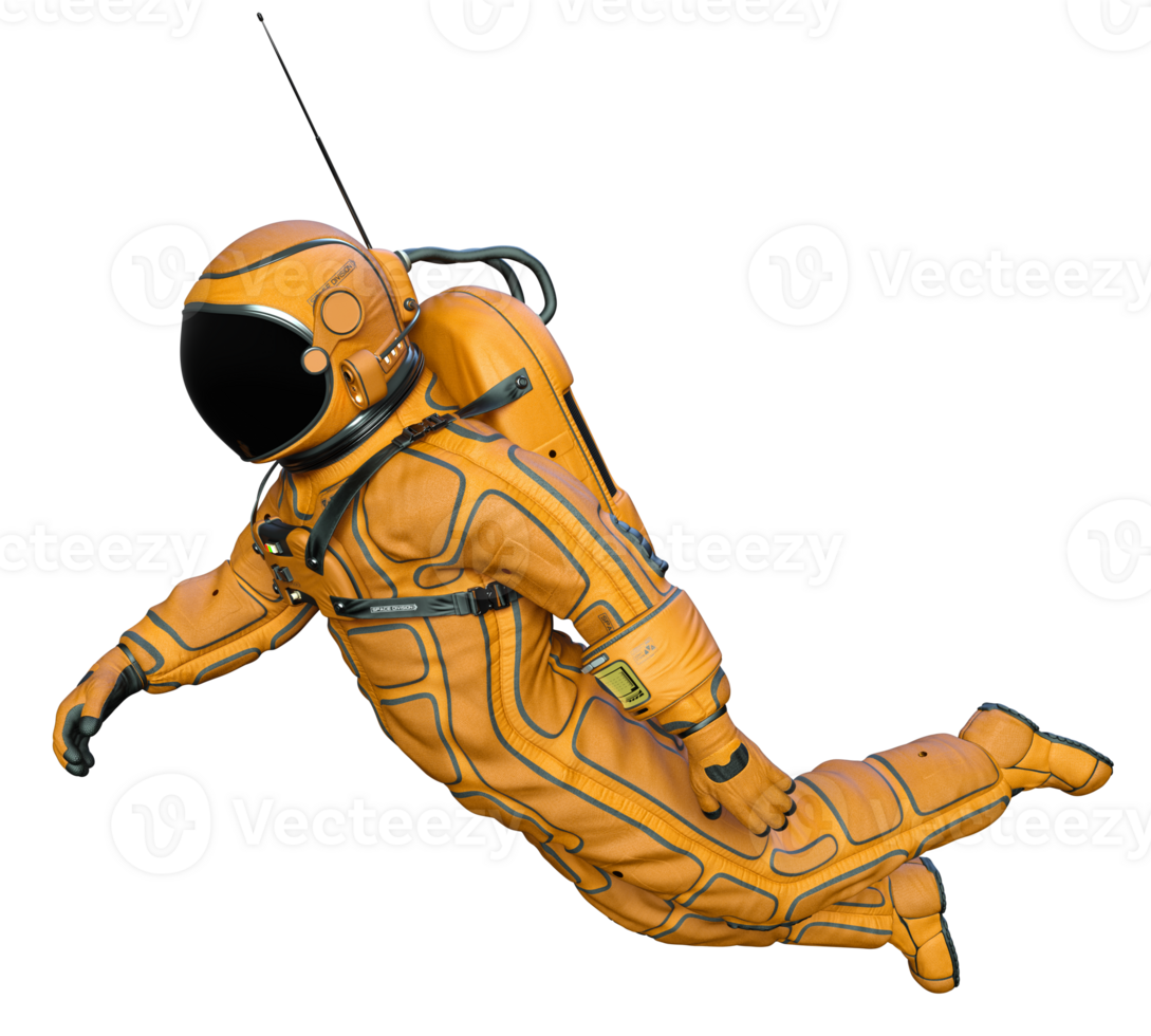 Astronaut on transparent background, 3d render png