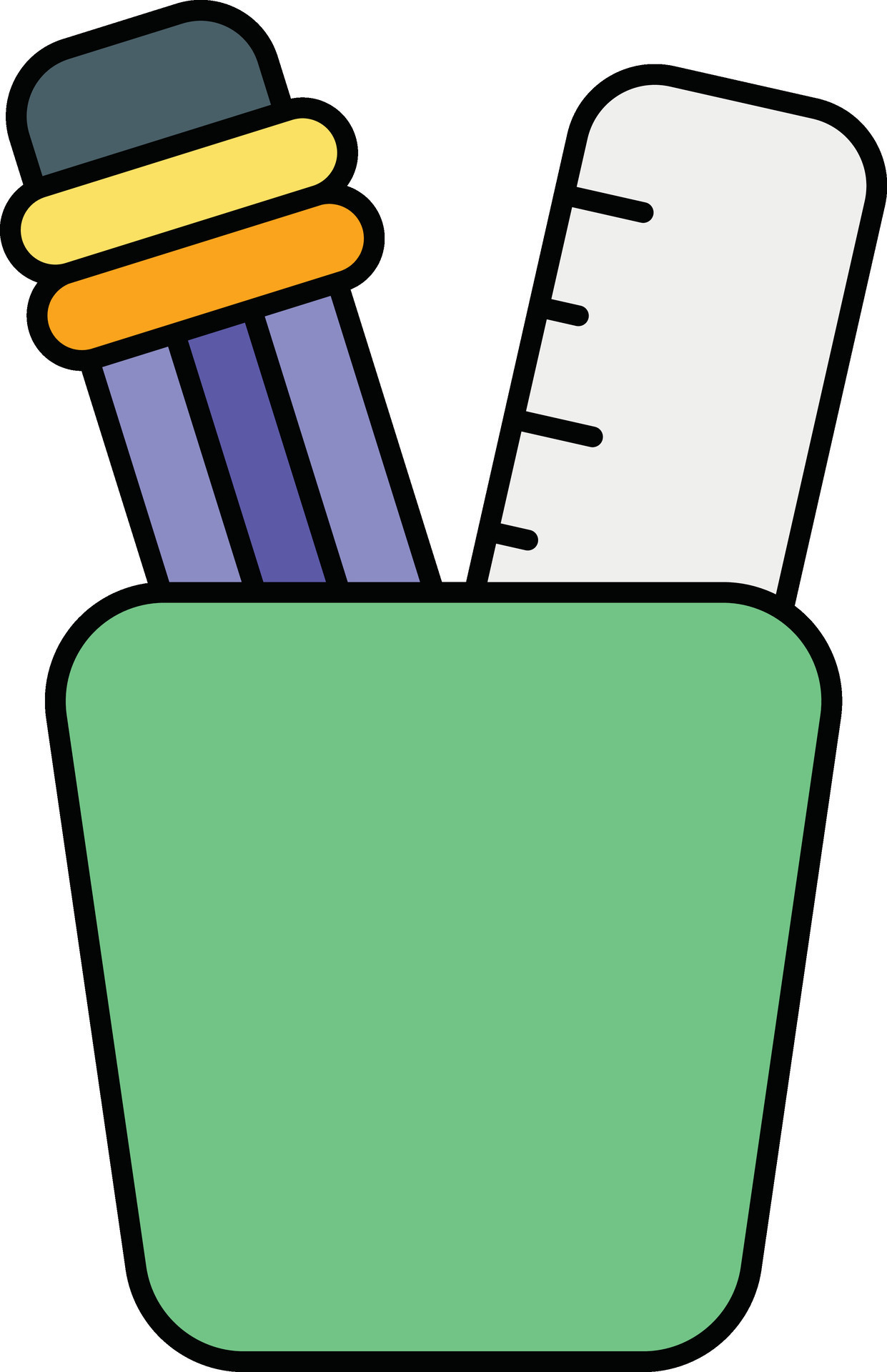 Stationery color outline icons design style 27142934 Vector Art at Vecteezy