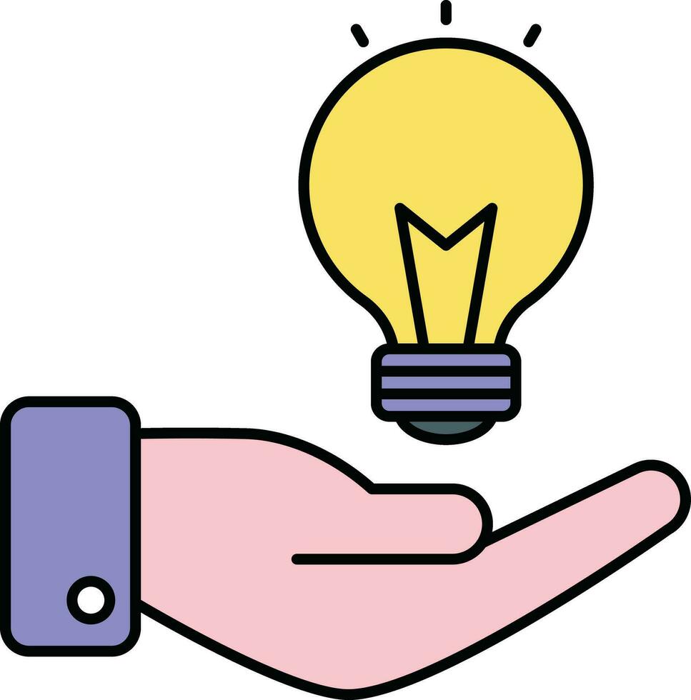 Idea color outline icon design style vector
