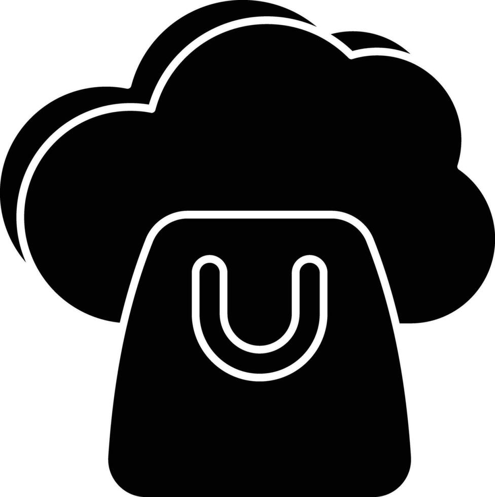 Cloud Shopping glyph icon design style vector