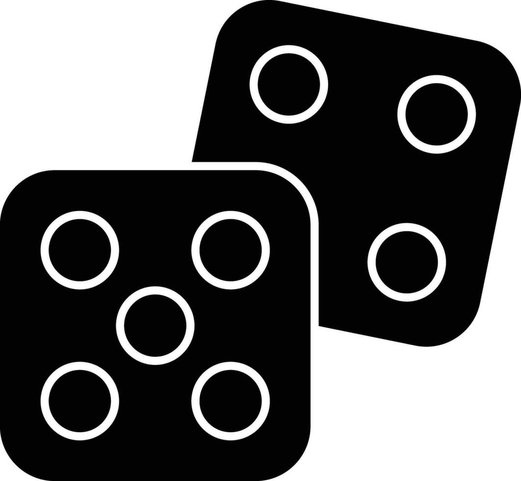 dice glyph icons design style vector