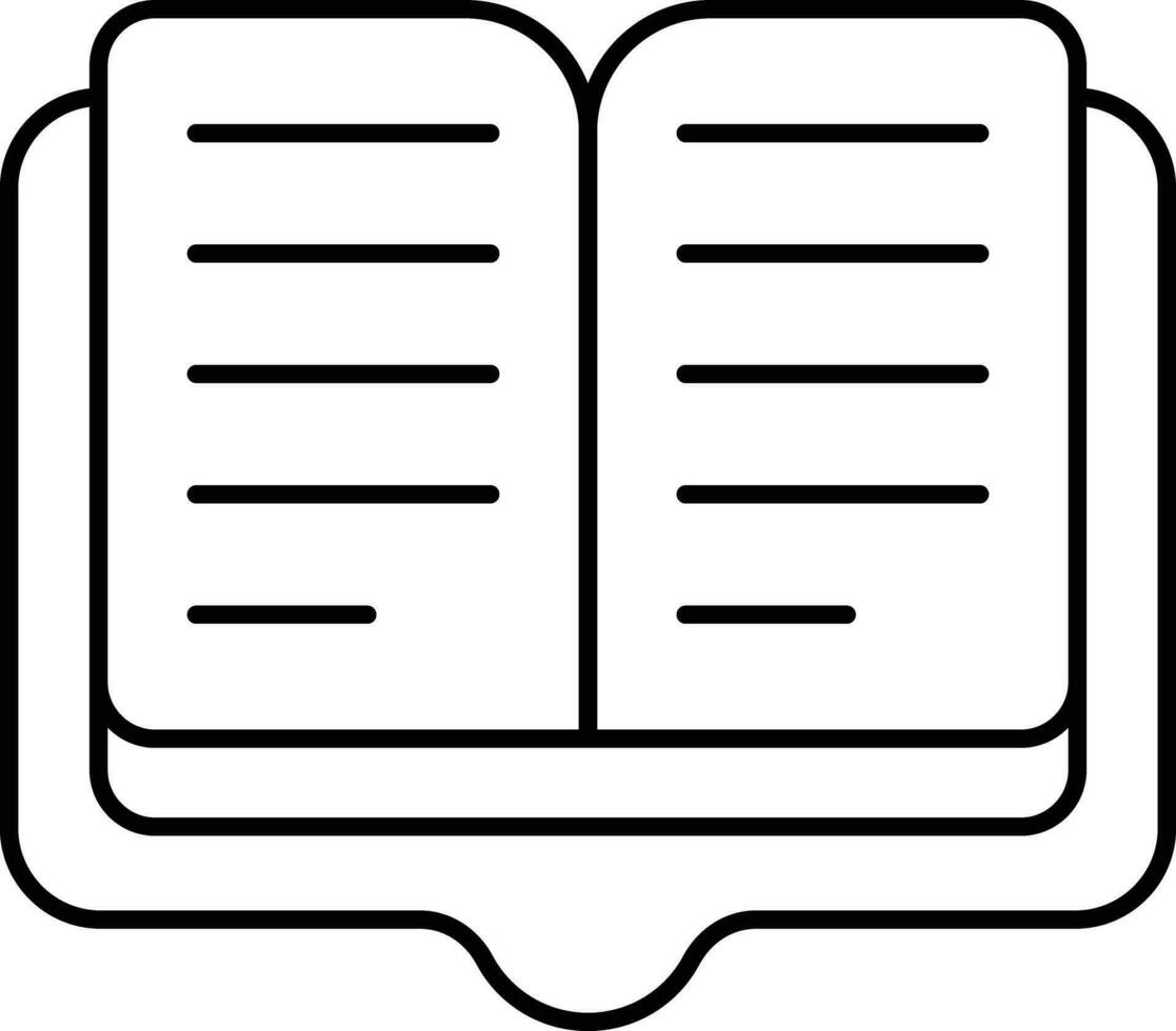 Open Book line icons design style vector