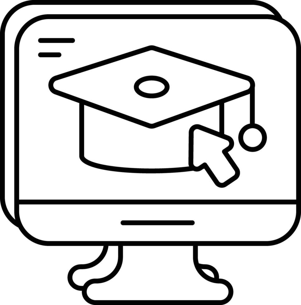 online course line icons design style vector