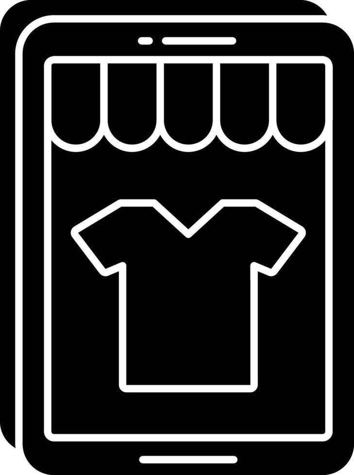 Mobile Shop glyph icon design style vector