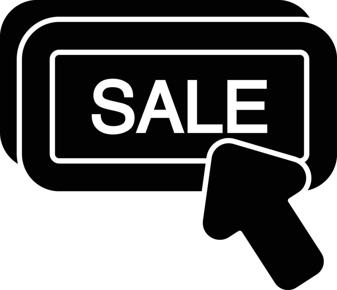 Online Sale glyph icon design style vector