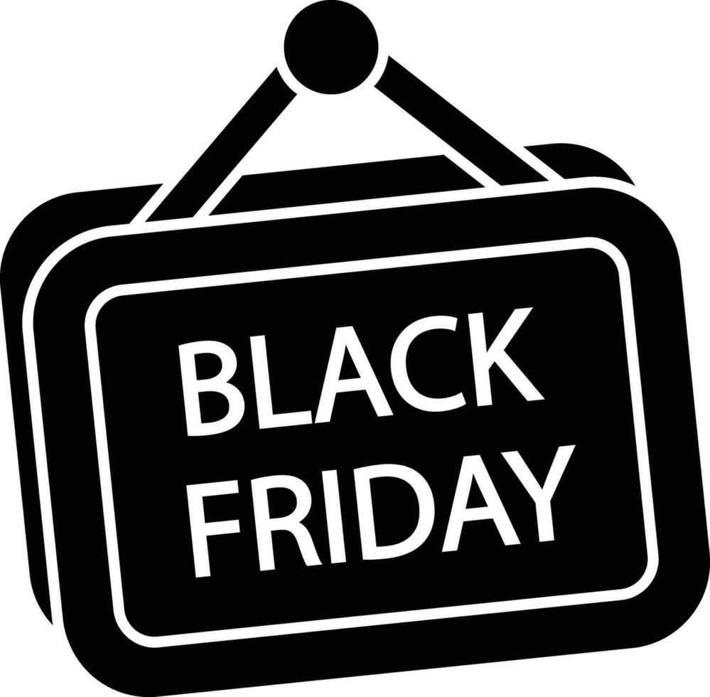 Black Friday Board glyph icon design style vector