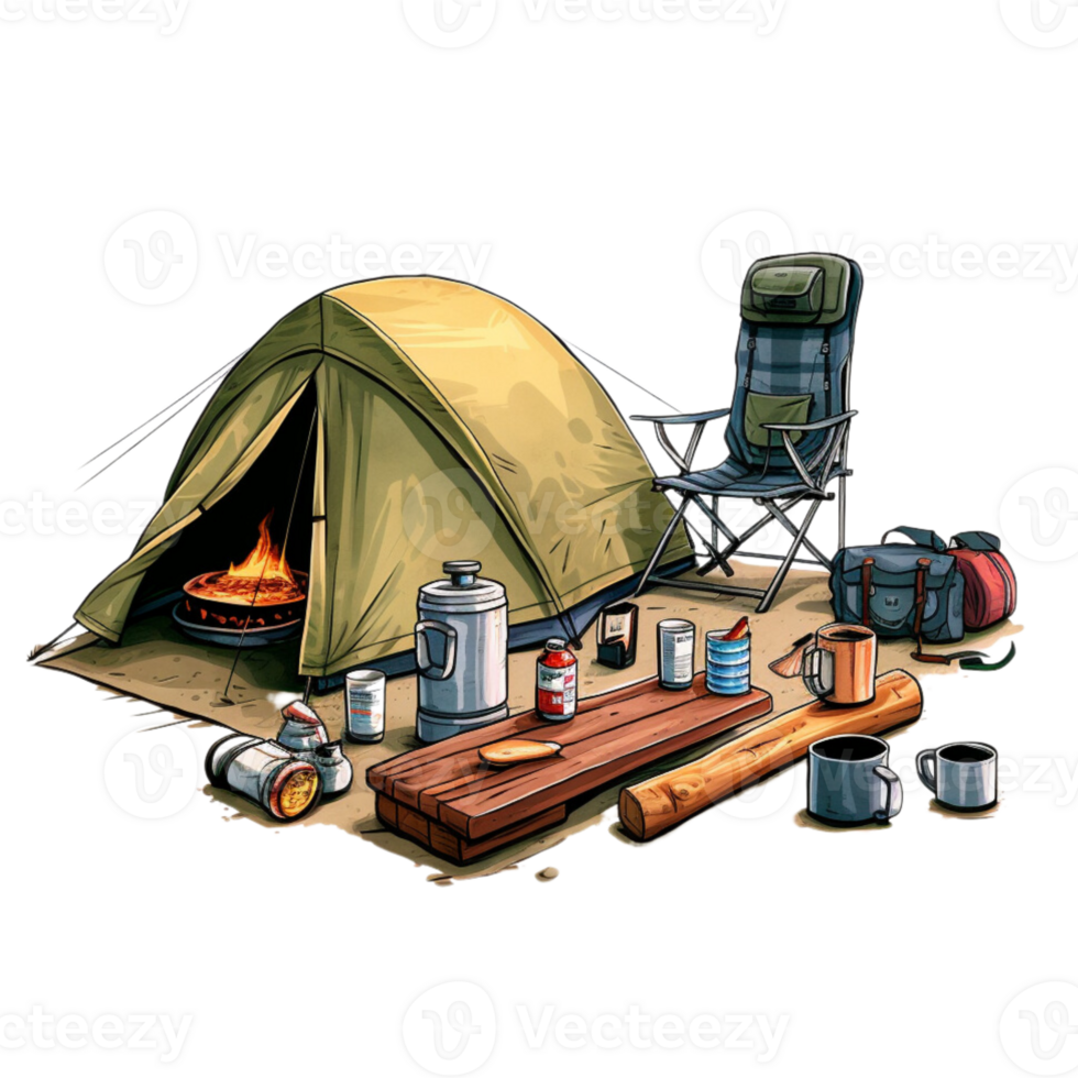 Camping Zelt, Camping Ausrüstung, und Brennholz png