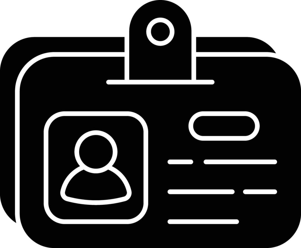 student id card glyph icons design style vector