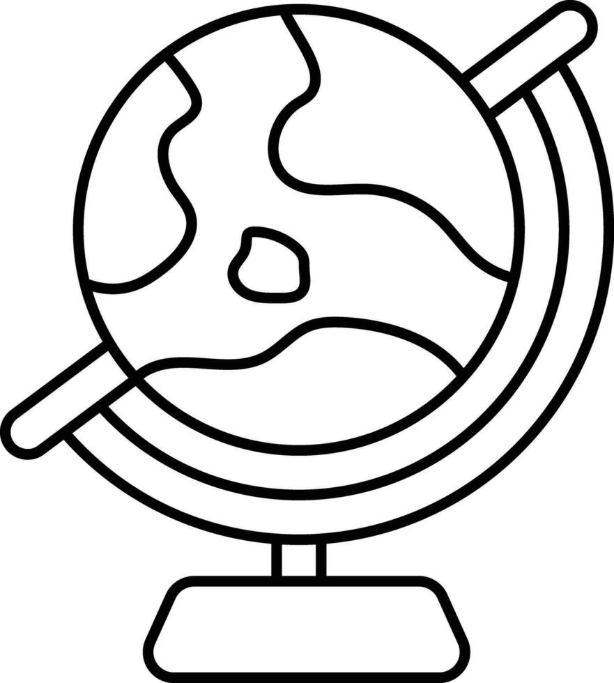Geography line icons design style vector