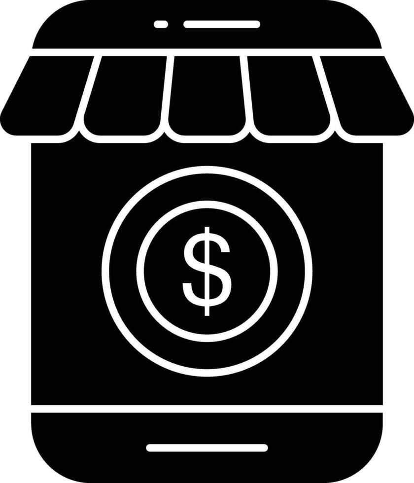 mi comercio glifo icono diseño estilo vector