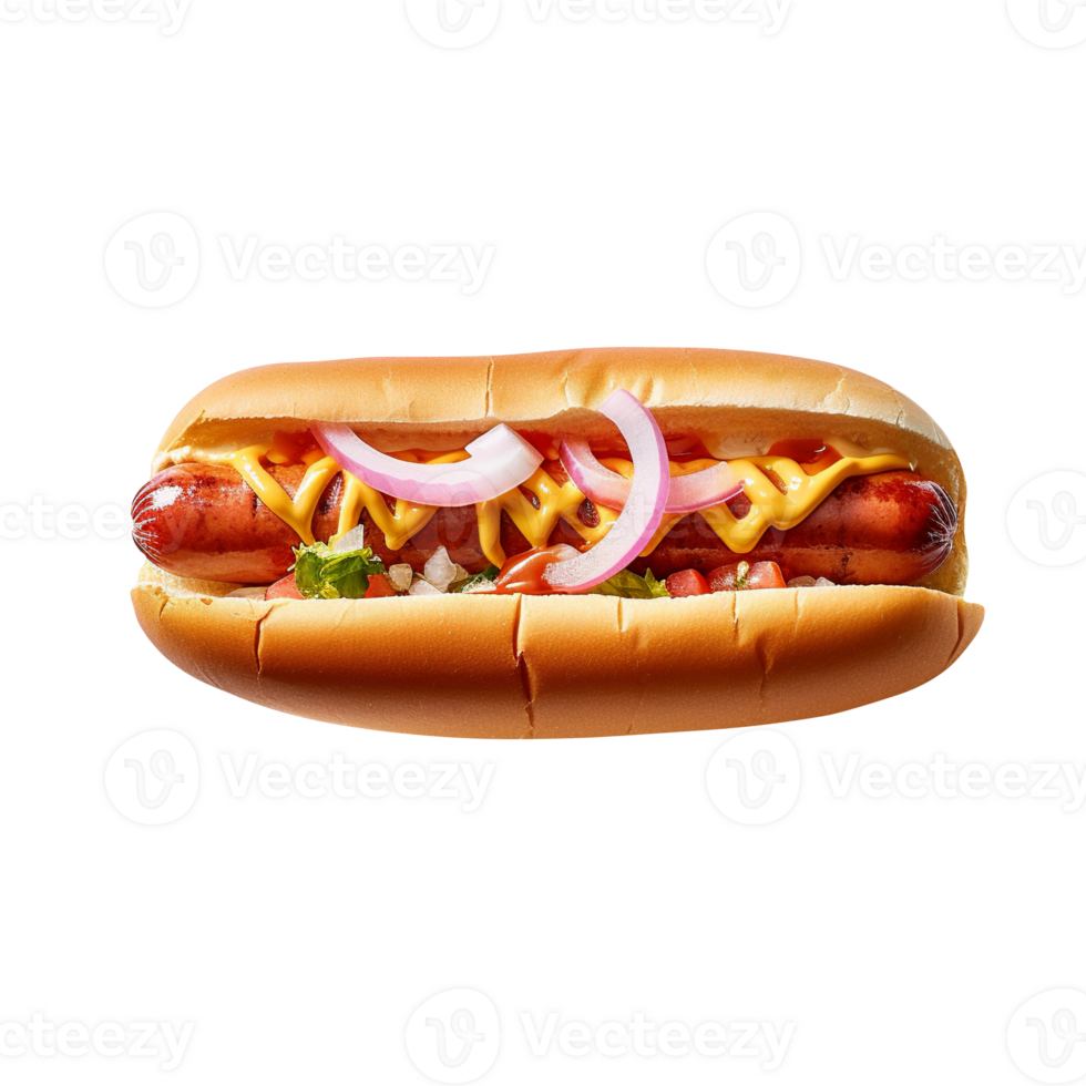 Delicious Hot Dog on transparent background png