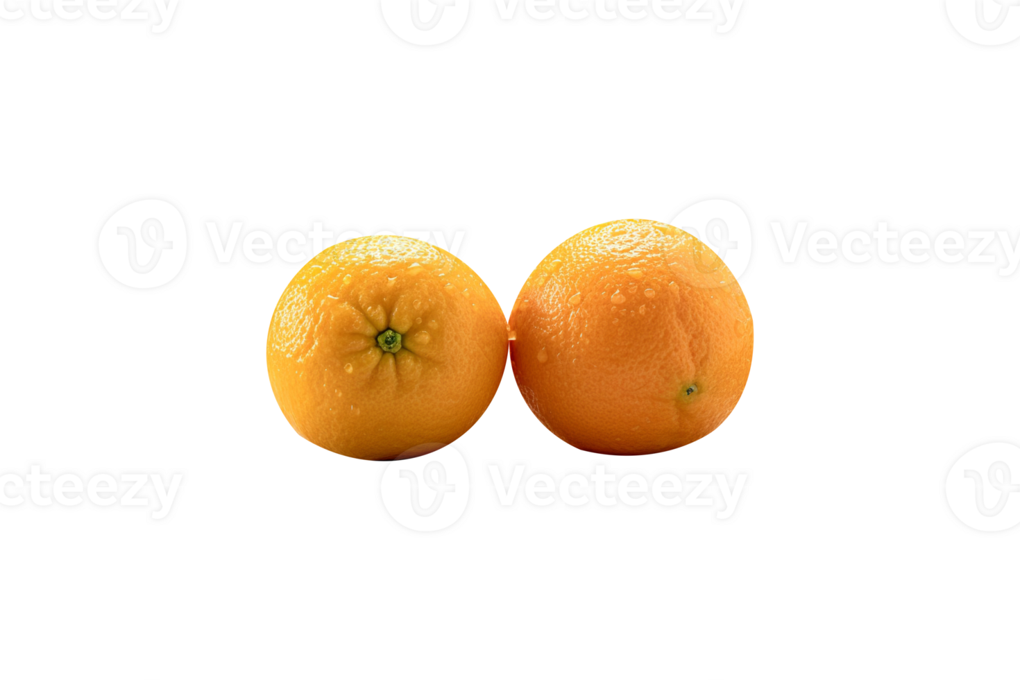 Fresh single orange fruit isolated on transparent background png