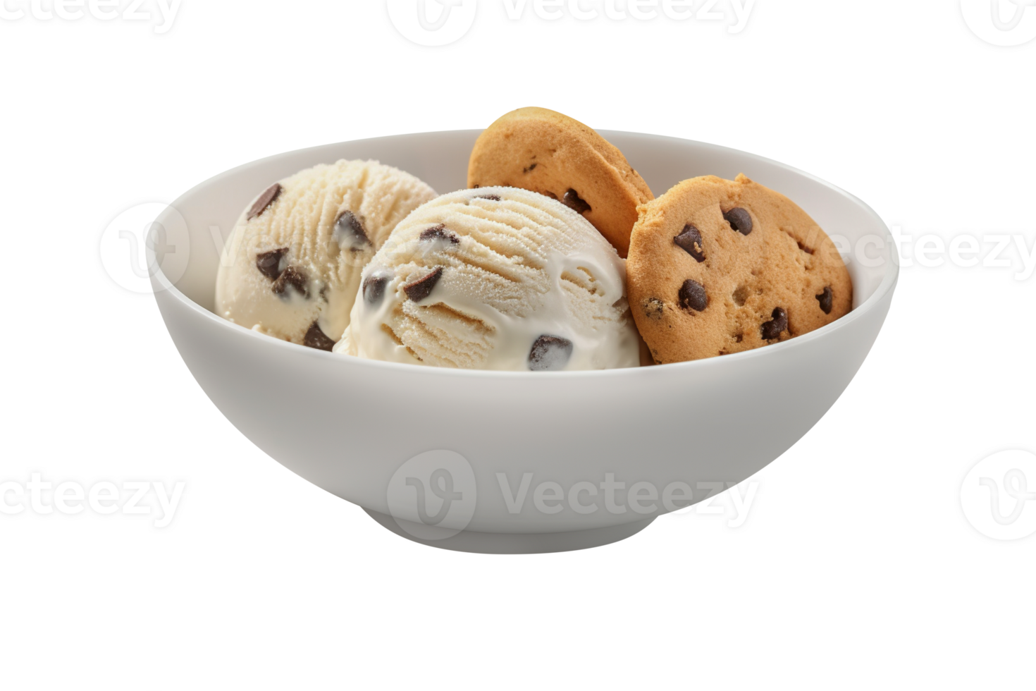 Tasty cookies ice cream isolated on transparent background png