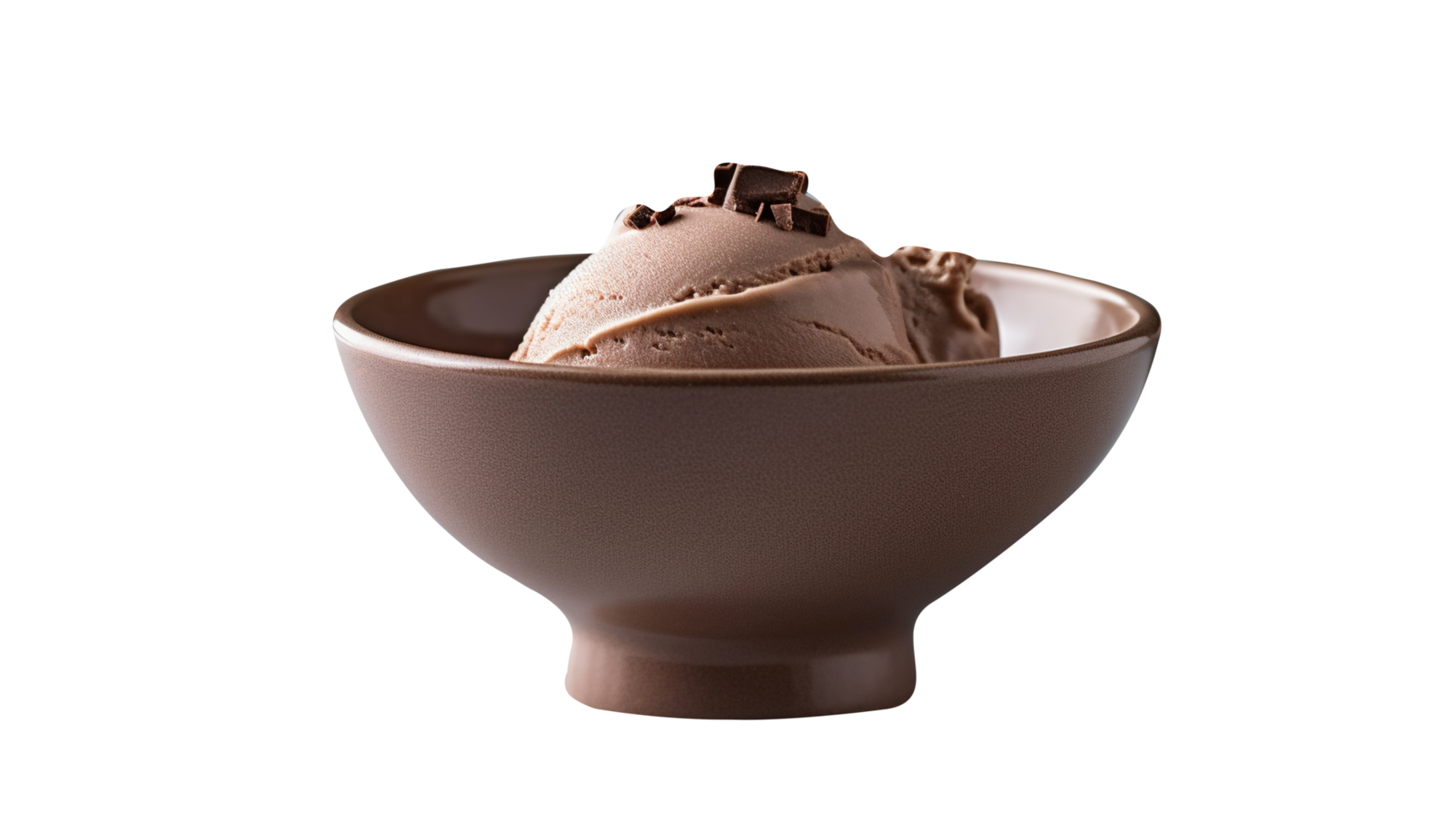 Tasty chocolate ice cream isolated on transparent background png