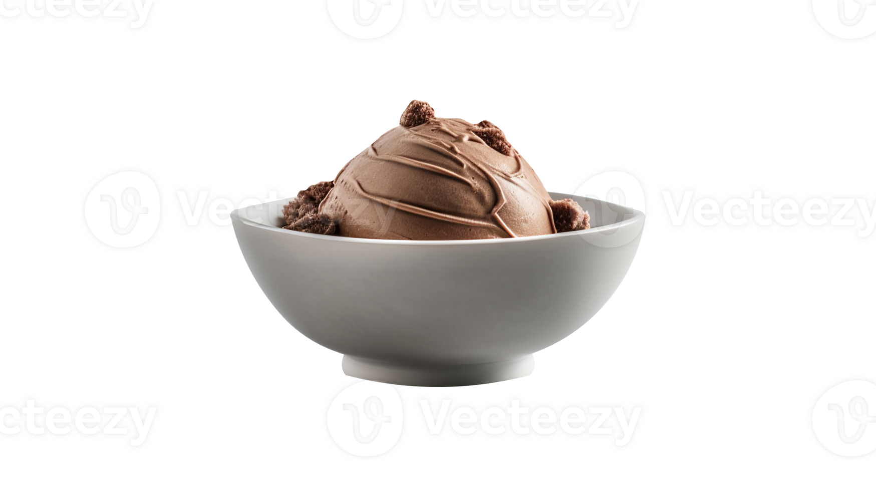 Tasty chocolate ice cream isolated on transparent background png