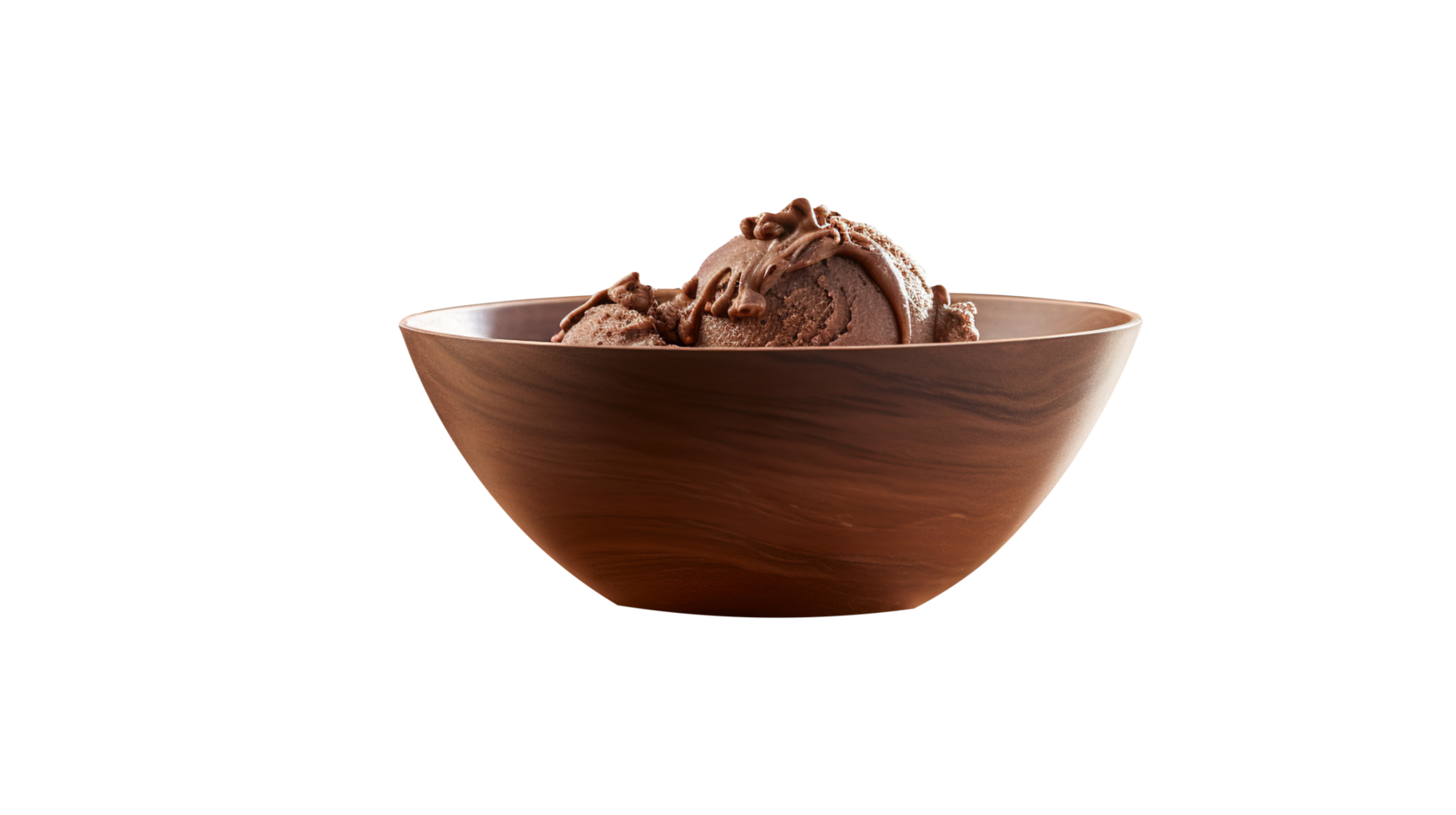 Tasty chocolate ice cream isolated on transparent background png
