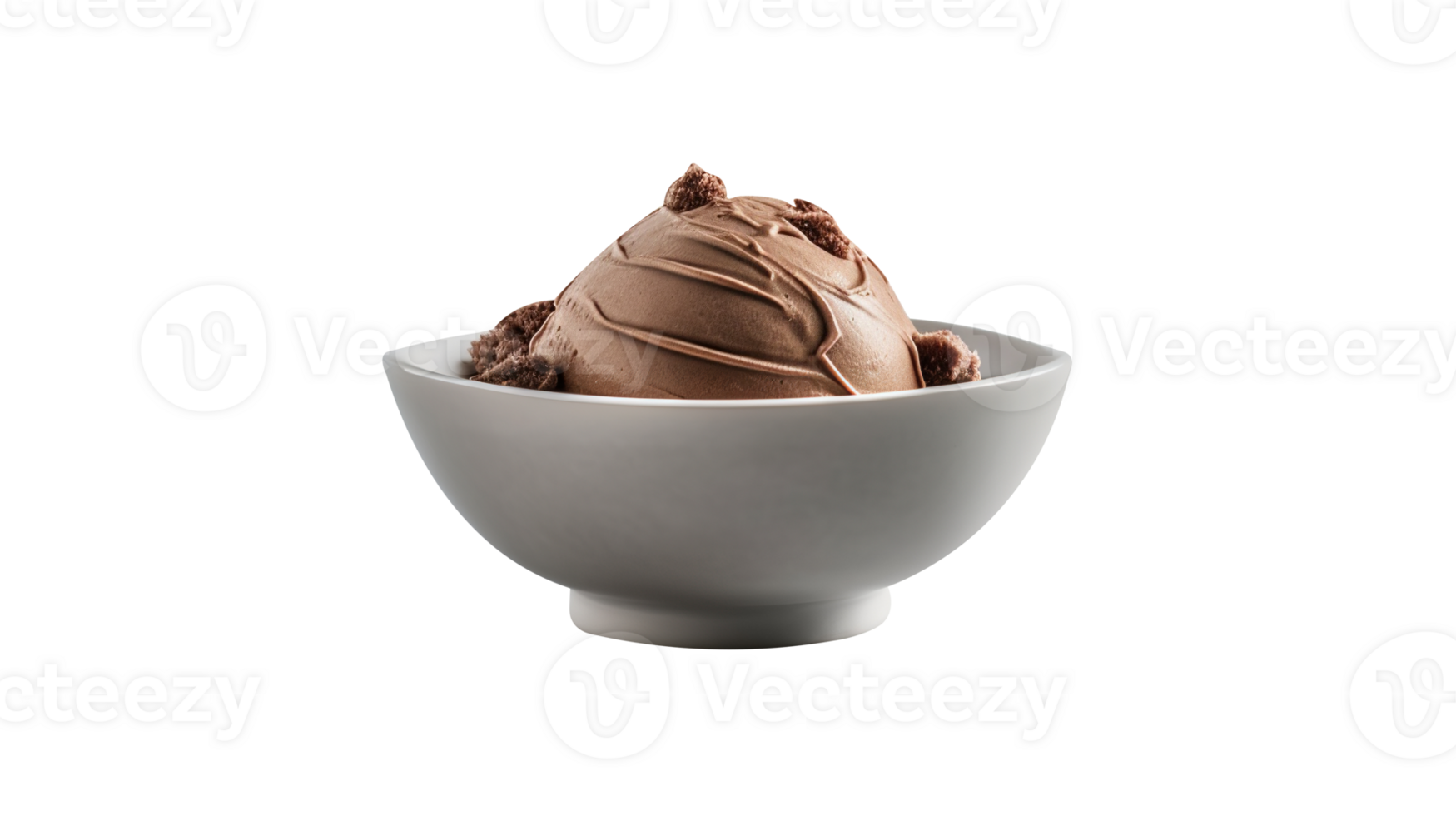 Tasty chocolate ice cream isolated on transparent background png