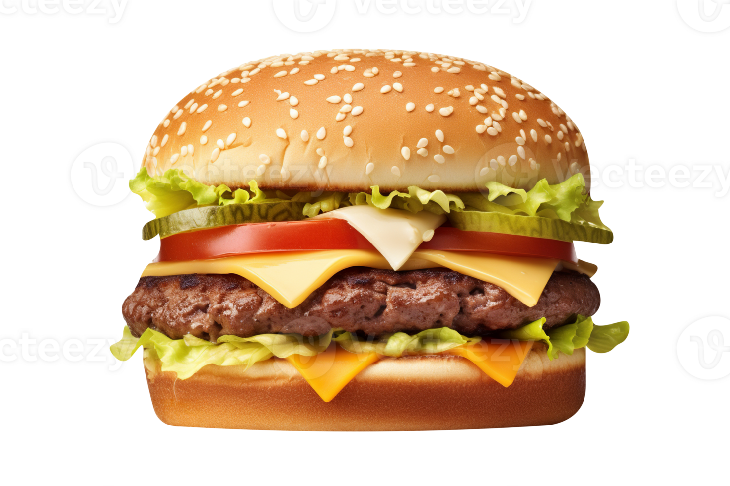 heerlijk kaas hamburger Aan transparant achtergrond png