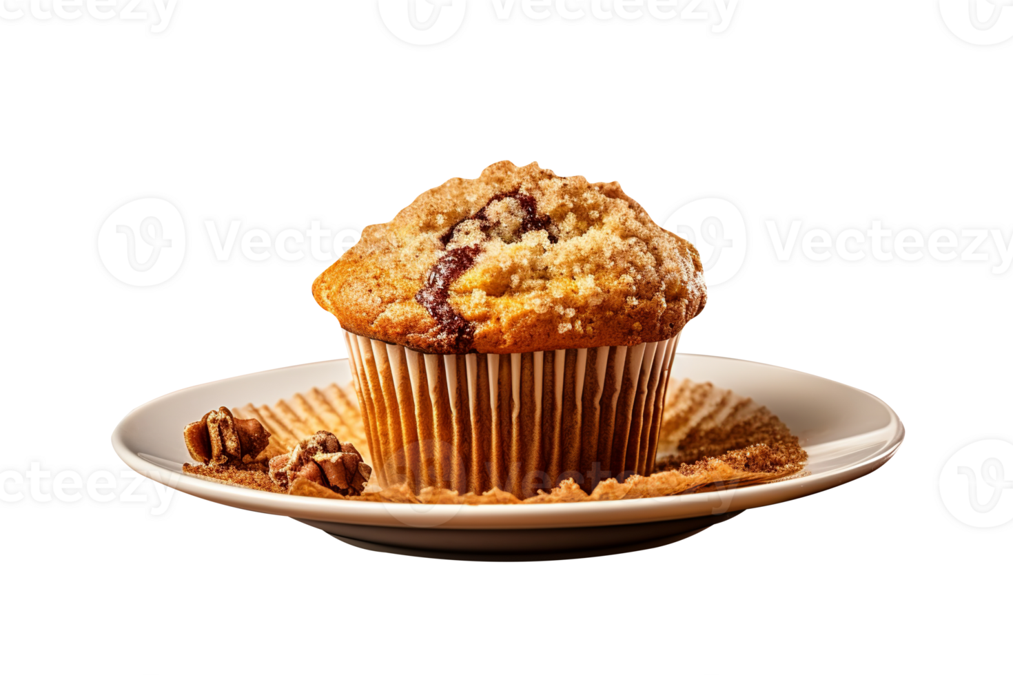 Delicious cinnamon muffin isolated on transparent background png