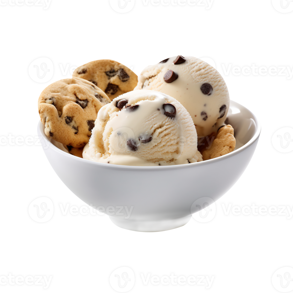 Tasty cookies ice cream isolated on transparent background png
