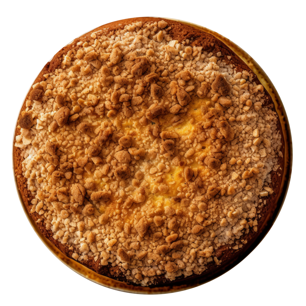 Delicious coffee cake isolated on transparent background png