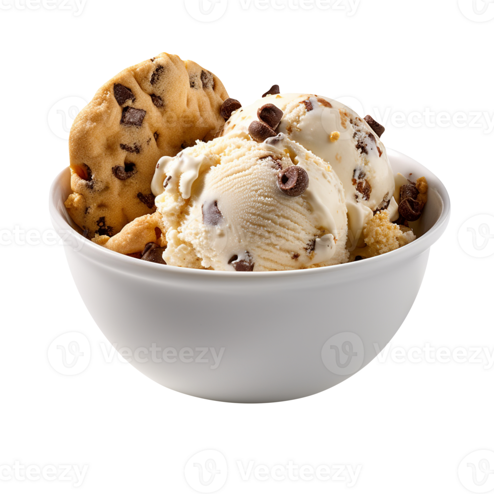 Tasty cookies ice cream isolated on transparent background png