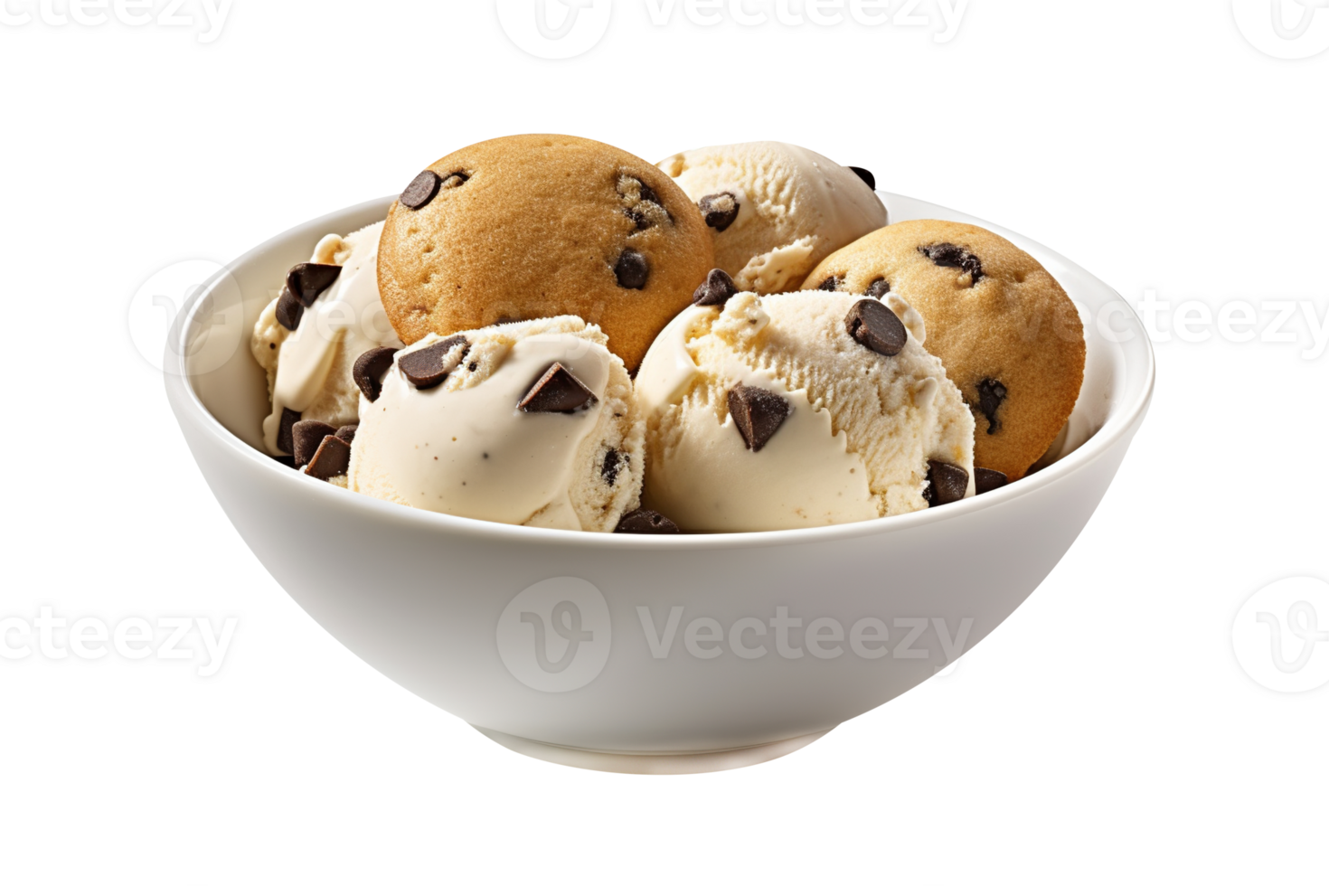 Tasty cookies ice cream isolated on transparent background png