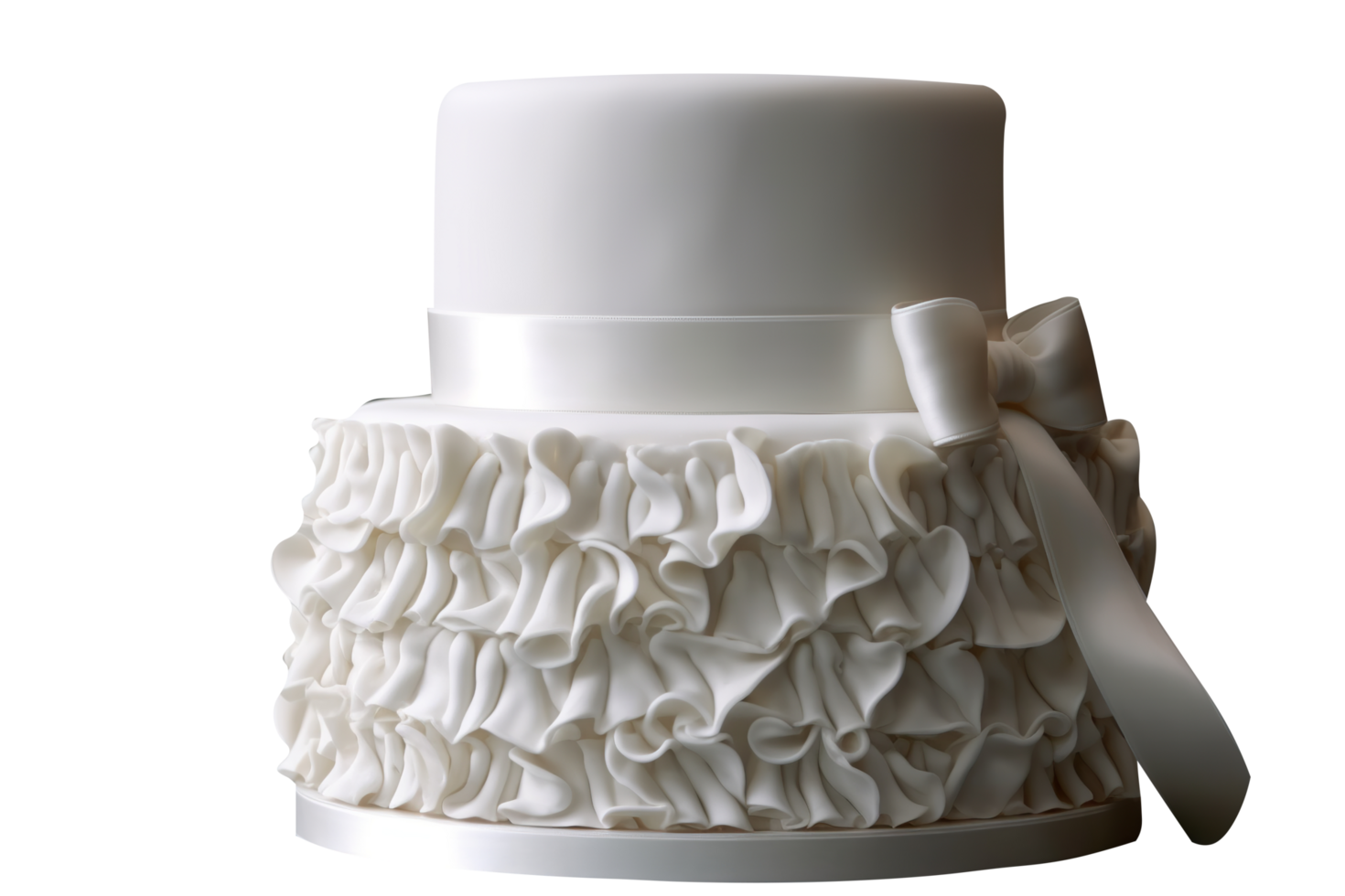 Delicious decorated fondant cake isolated on transparent background png