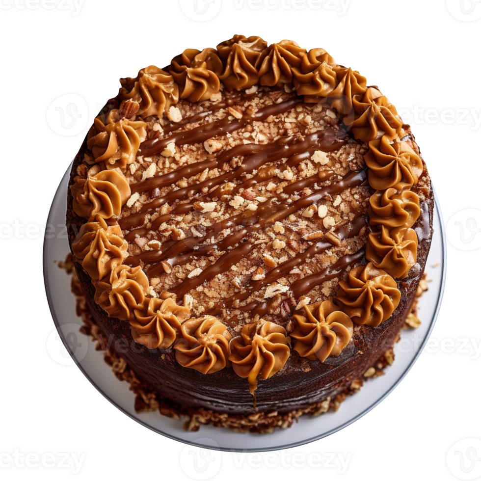 Delicious German cake isolated on transparent background png