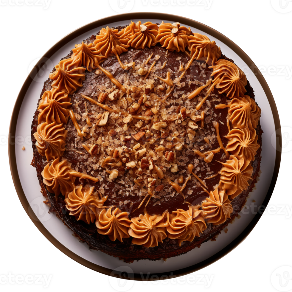 Delicious German cake isolated on transparent background png
