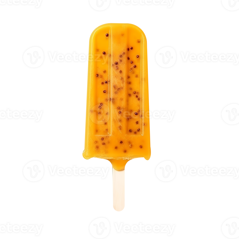 Frozen passion popsicle isolated on transparent background png
