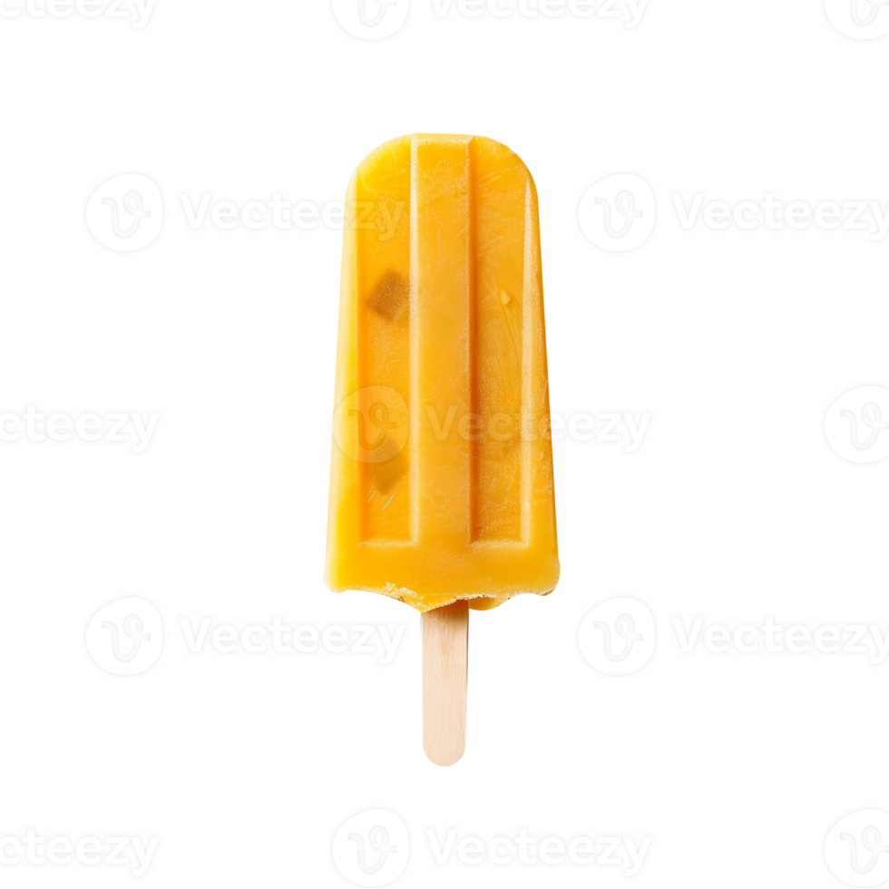 Frozen pineapple popsicle isolated on transparent background png