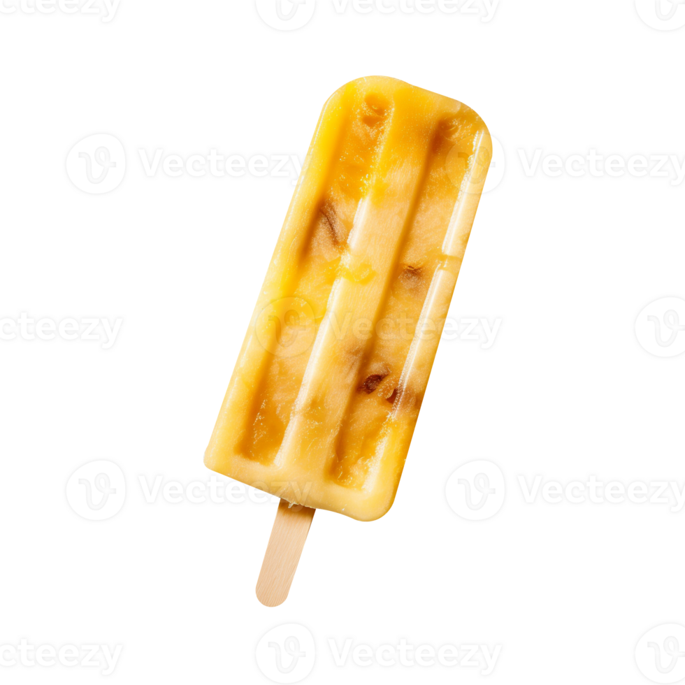 Frozen pineapple popsicle isolated on transparent background png
