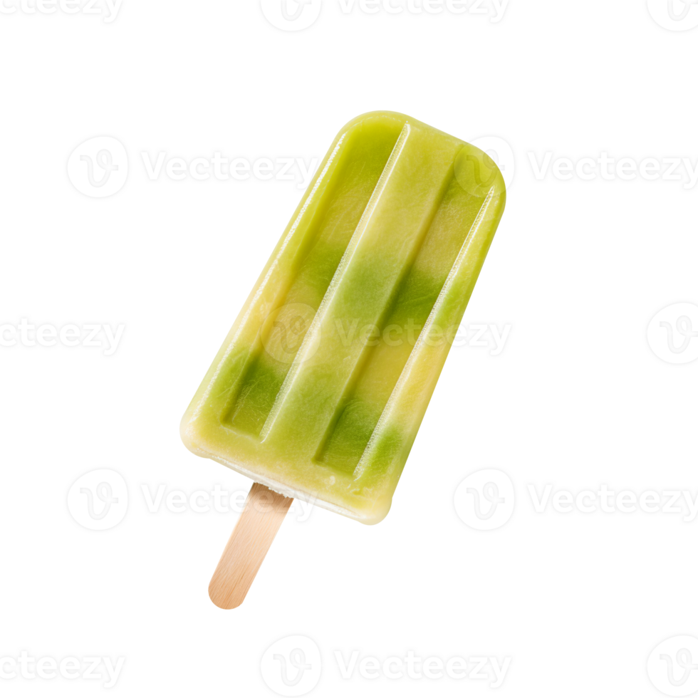 Frozen lime popsicle isolated on transparent background png