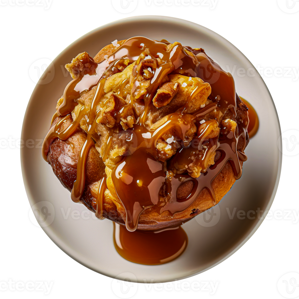 Delicious caramel Muffin isolated on transparent background png