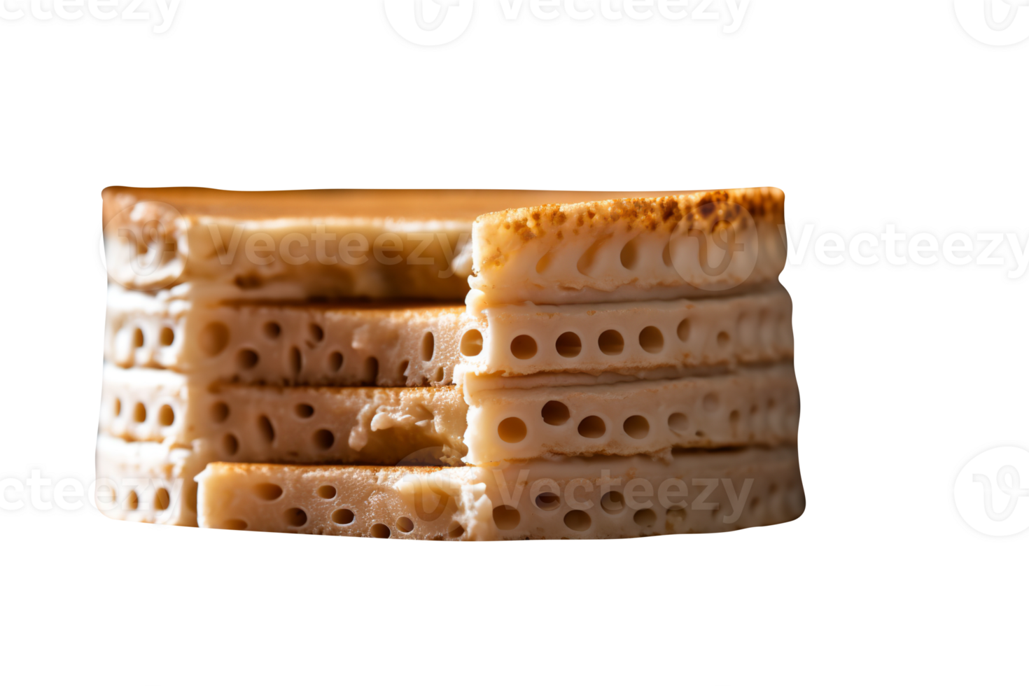 loaf of freshly baked stylish bread on wooden background png