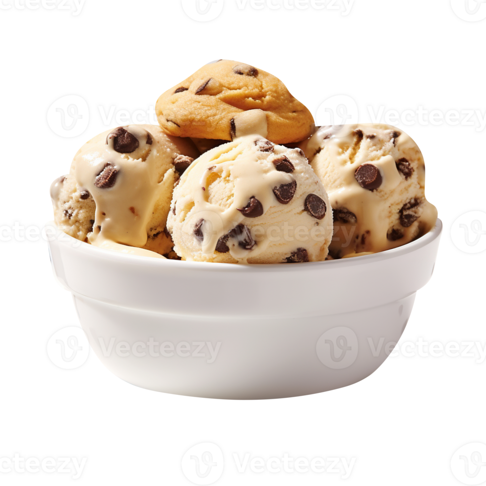 Tasty cookies ice cream isolated on transparent background png