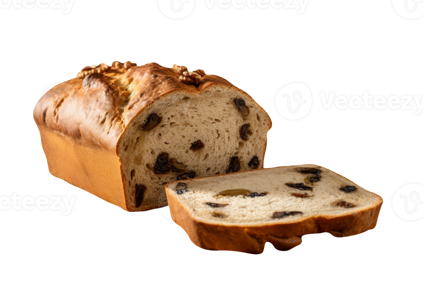 loaf of freshly baked bread on wooden background png